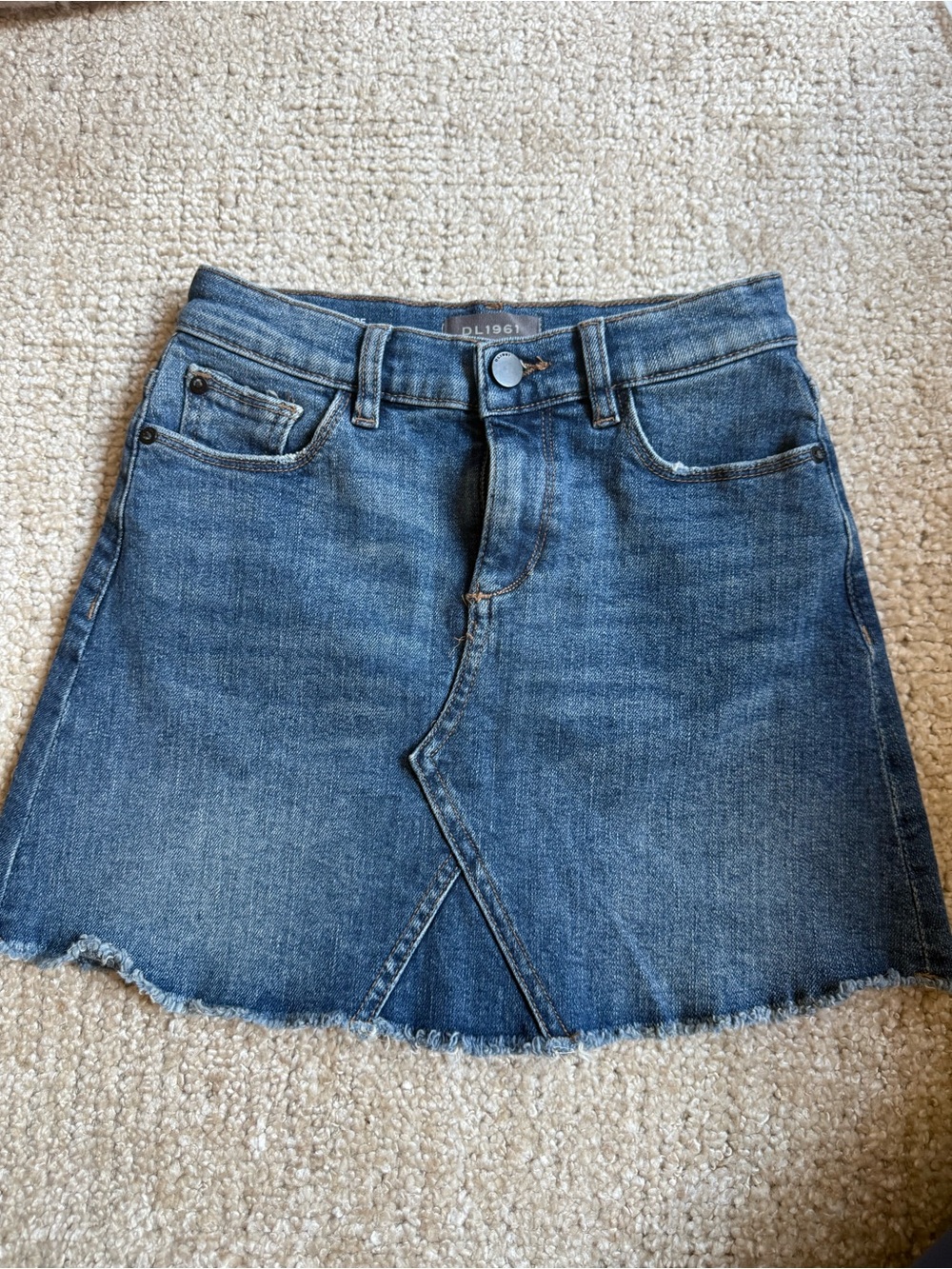 Kids DL1961 Blue Denim A-Line Mini Skirt